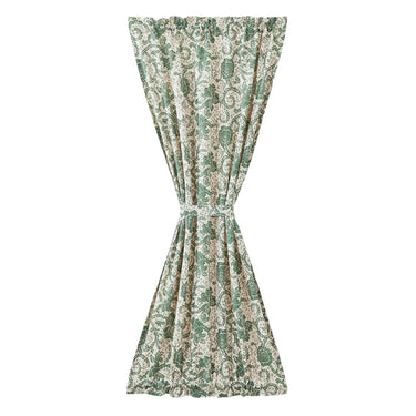 Dorset Green Floral Door Panel Curtain 72x40 VHC Brands - The Fox Decor